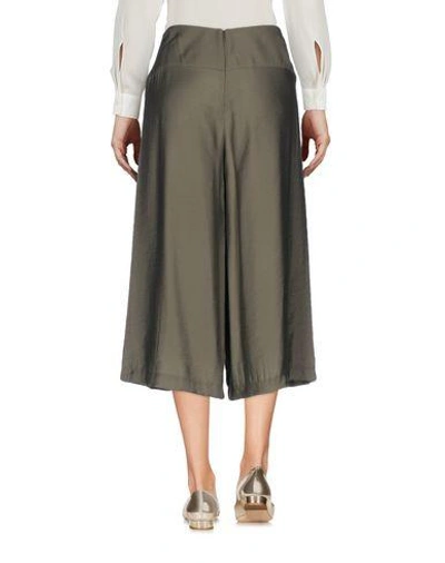 Shop Intropia Cropped Pants & Culottes In Military Green