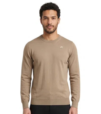 K-way Beige Crew Neck Sweater In Neutral