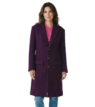 Dsquared2 Purple Solid Notched Lapel Trench Coat In Purple