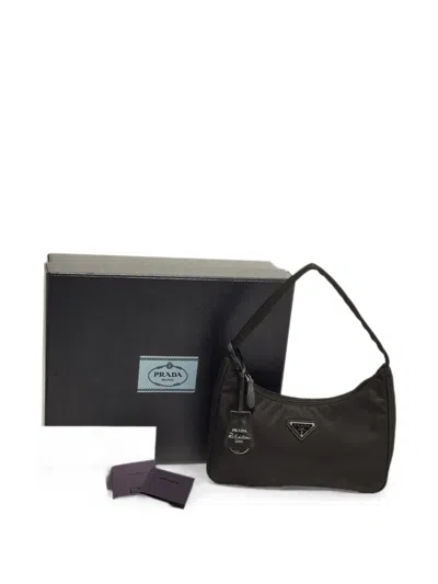 Pre-owned Prada Re-edition 2000 Shoulder Bag In Black