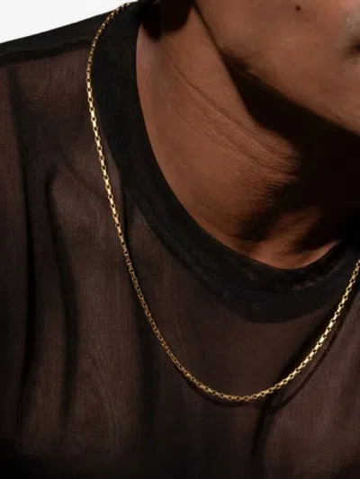 Yoj Rectangular-link Necklace In Gold