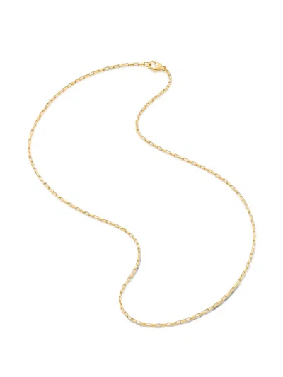 Yoj Rectangular-link Necklace In Gold