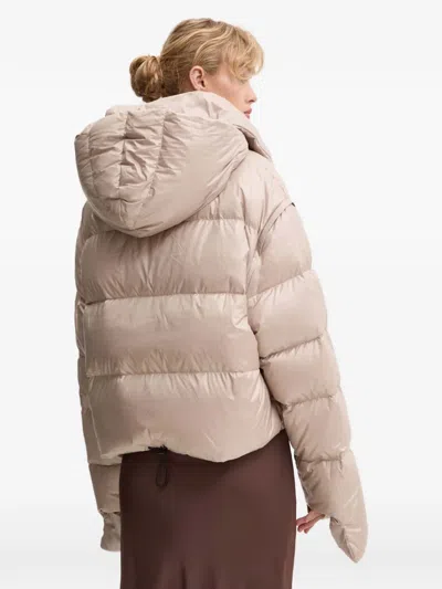 Mmc Studio Hooded Puffer Jacket In Neutral