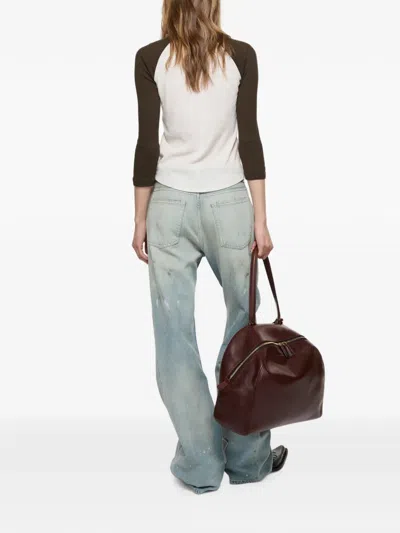 Acne Studios Logo Cotton Jersey T-shirt In Brown