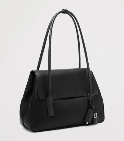 Tom Ford Medium Leather Eclipse Shoulder Bag In Black