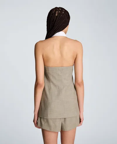 Kenneth Cole Strapless Vest With Removeable Halter In Multi