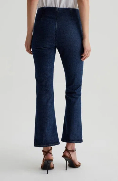 Ag Farrah Pull-on Ankle Bootcut Jeans In Blue