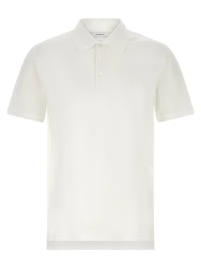 Givenchy White Logo Embroidery Polo Shirt In White