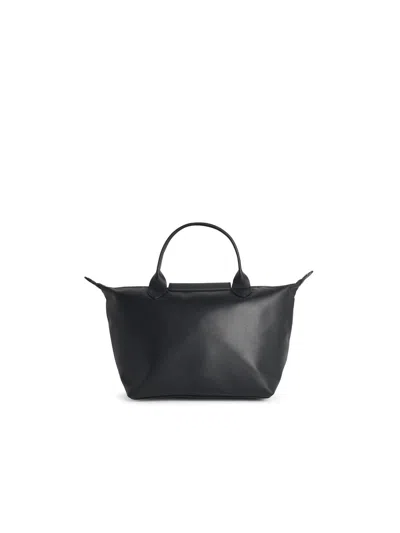 Longchamp Bag With Black Lear 's Le Pliage Xtra' Handle In Black
