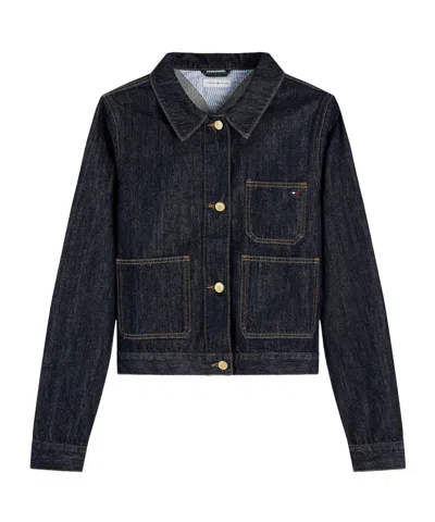 Tommy Hilfiger Button-up Denim Jacket In Black