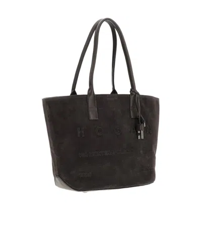 Hogan Double-handle Shoulder Bag In Brown