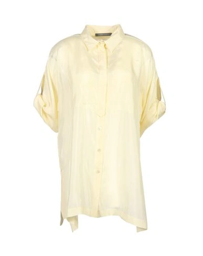 Alberta Ferretti Shirts In Light Yellow