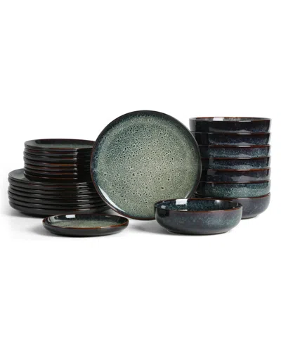 Stone Lain Remy Stoneware 24-piece Dinnerware Set In Black
