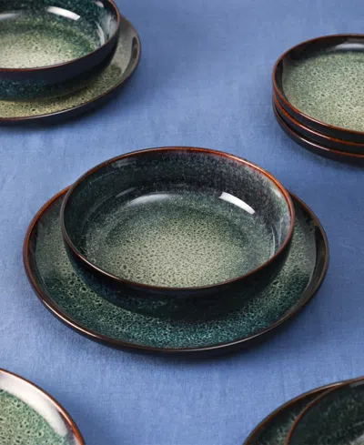 Stone Lain Remy Stoneware 24-piece Dinnerware Set In Black