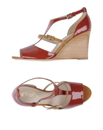 Shop Tod's In Brick Red