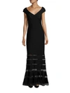 TADASHI SHOJI Illusion Paneled Gown