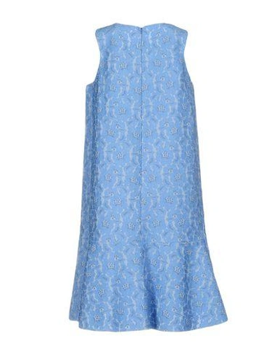 Shop Ermanno Scervino Short Dress In Pastel Blue