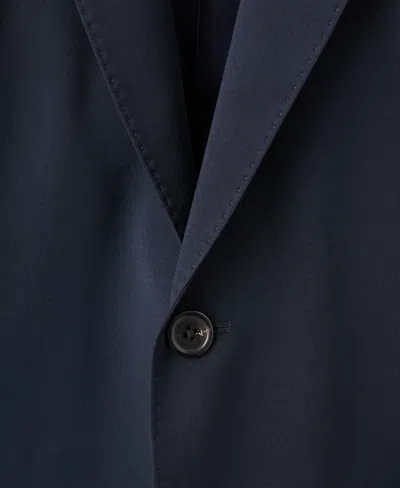Mango Venice Slim Fit Virgin Wool Jacket In Blue