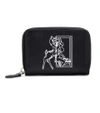 Givenchy Bambi Mini Leather Zip Wallet In Llack