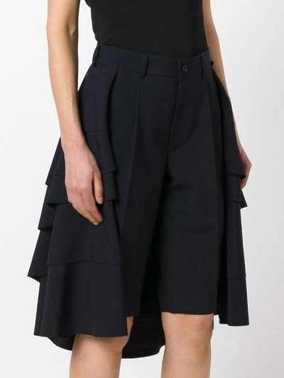 Shop Comme Des Garçons Layered Back Skirt Shorts