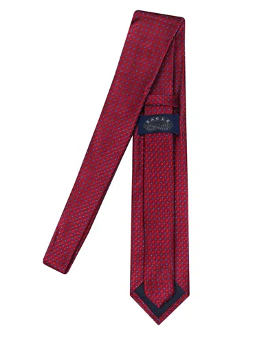 Eagle Van Heusen Men's Classic Microdot Silk Tie In Red