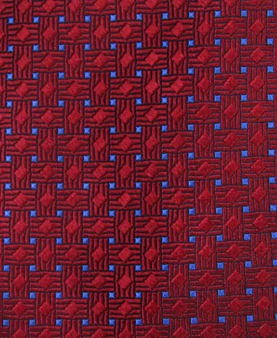 Eagle Van Heusen Men's Classic Microdot Silk Tie In Red