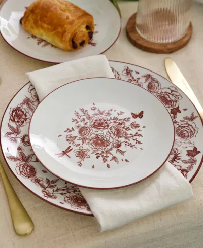 Stone Lain Esme 24 Pc. Dinnerware Set, Service For 8 In Red