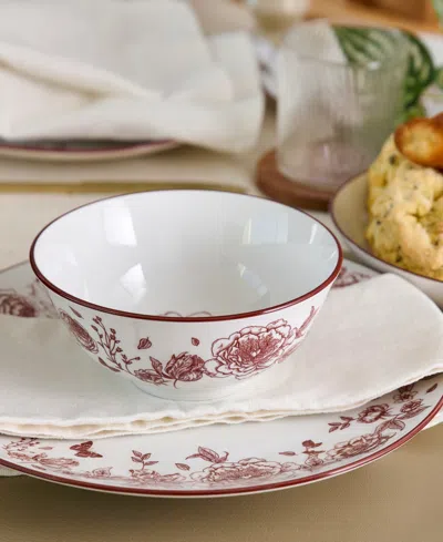 Stone Lain Esme 24 Pc. Dinnerware Set, Service For 8 In Red