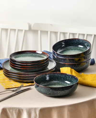 Stone Lain Remy 12pc Dinnerware Set In Blue