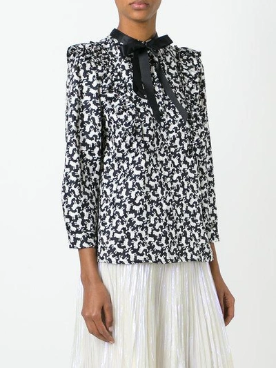 Shop Marc Jacobs Poodle Print Shirt In Black