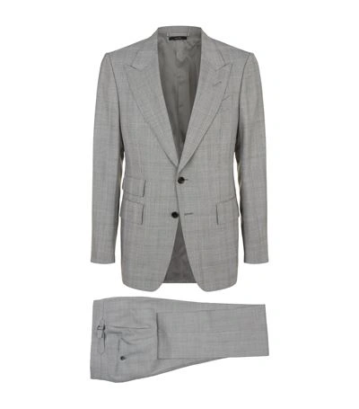 Shop Tom Ford Prince Of Wales Check Shelton Suit