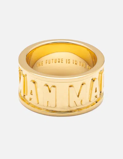 Human Made Silver Ring In Gold