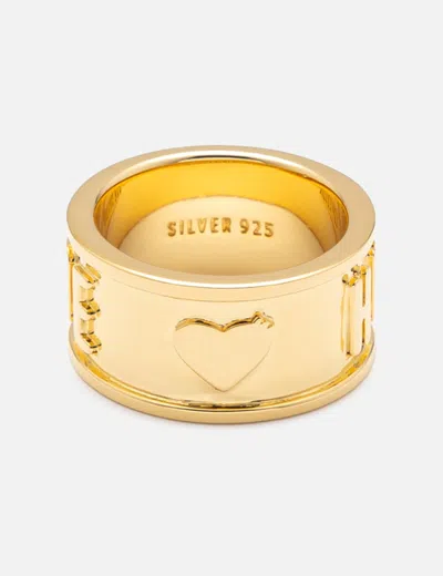 Human Made Silver Ring In Gold