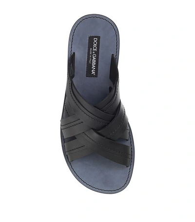 Shop Dolce & Gabbana Mediteranio Cross Slides