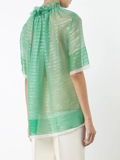 Shop Stella Mccartney Ruched Blouse In Green