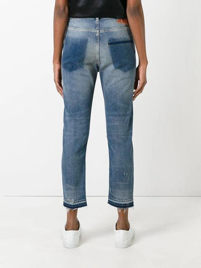 Shop Golden Goose Deluxe Brand Distressed Cropped Jeans - Blue