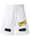 OFF-WHITE Diagonal Spray sweatshorts,MACHINEWASH