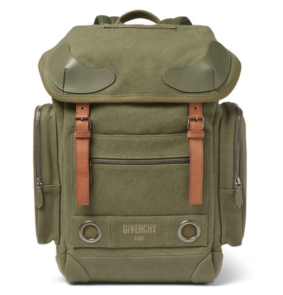Givenchy Rider Backpack In Khaki Green