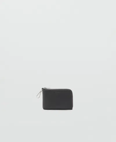 Mango Men's Leather Wallet In Brown