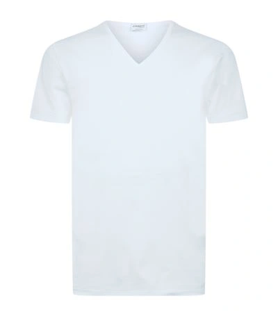 Shop Zimmerli 172 Pure Comfort V-neck T-shirt