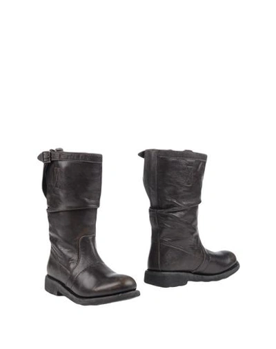 Bikkembergs Ankle Boots In Dark Brown