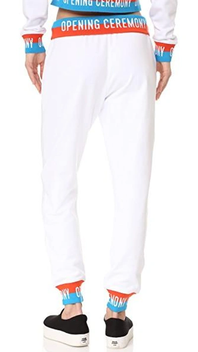 Shop Opening Ceremony Elastic Logo Sweatpants In White