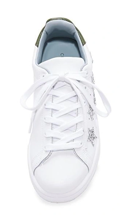 Shop Chiara Ferragni Heart Low Sneakers In White/silver