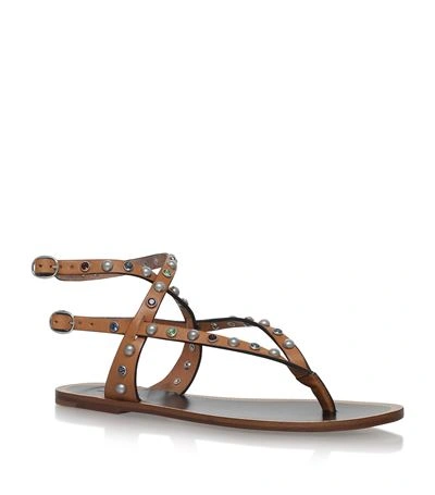 Isabel Marant Audrio Studded Strap Sandals In Beige