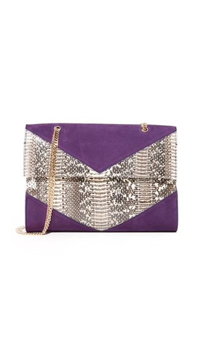 Nina Ricci Mado Violet Chain Bag In Natural/violet