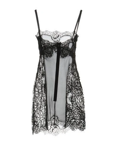 Shop Dolce & Gabbana Woman Slip Black Size 2 Silk, Cotton, Polyamide