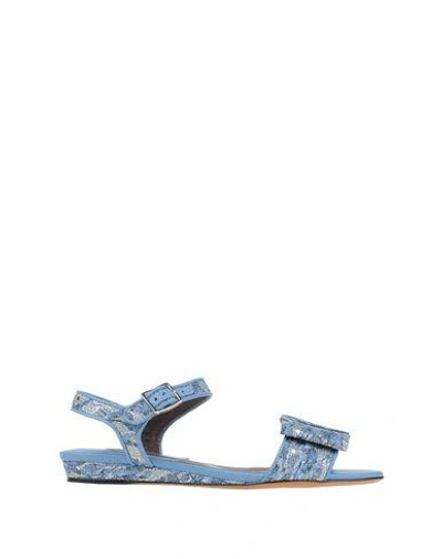 Shop Bruno Magli Sandals In Sky Blue