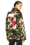 OFF-WHITE OFF-WHITE DIAGONAL ROSES M65 JACKET IN ABSTRACT, BROWN, GREEN. ,OWEA033S173840119988
