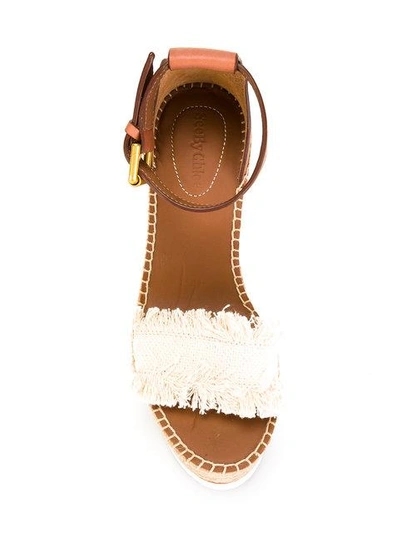 Shop See By Chloé Espadrille Wedge Sandals In Neutrals ,brown