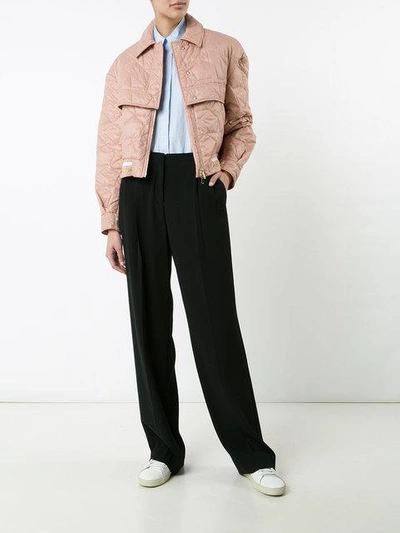 Shop Stella Mccartney Cropped Bomber Jacket In Pink